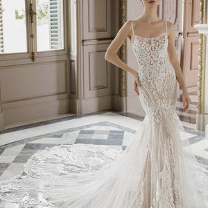 Enzoani Elysee Wedding Gown & Custom Made Overskirt